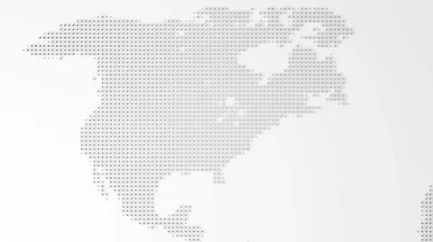 3d Pixel world map background. Digital dots in the form global earth. Illustrazione stock