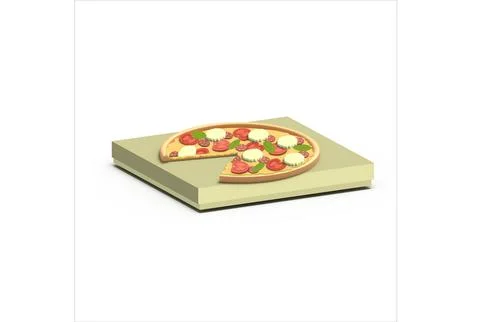 3D pizza Stock Illustration