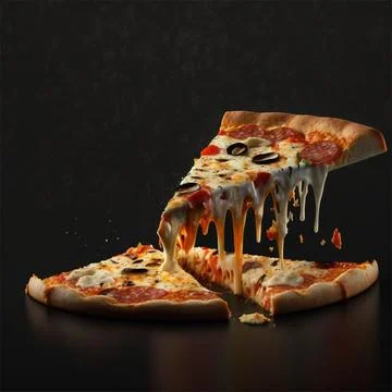3D Pizza Stock Illustration