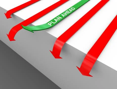 3d plan ahead arrow Stock Illustration