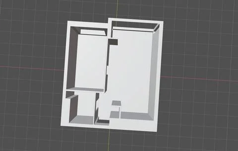 3D plan of the apartment plan in a professional program Stock Illustration