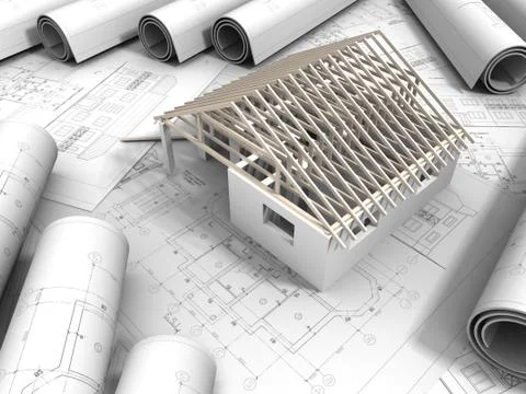 3D plan drawing Stock Illustration