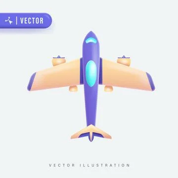 3D plane Stock Illustration