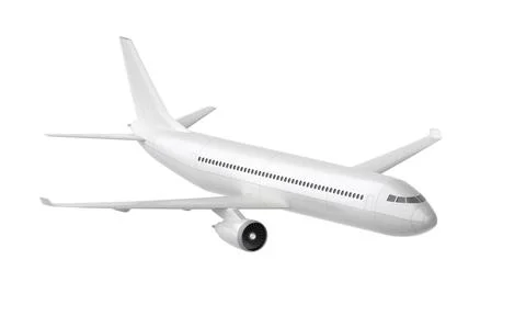 3d plane take off isolated on white background. 3d rendering Stock Illustration