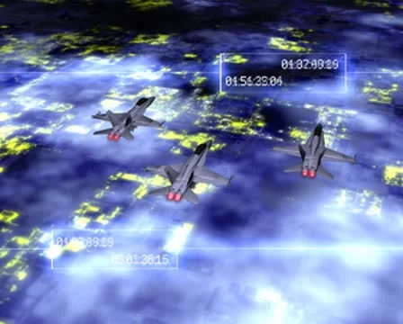 3D Planes on Patrol Loop Stock Footage 8944840