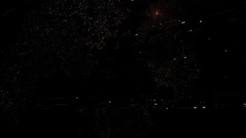 3D planet in cyberspace of dots. Animation. Conceptual network data cyberspace Stock Footage 119808044