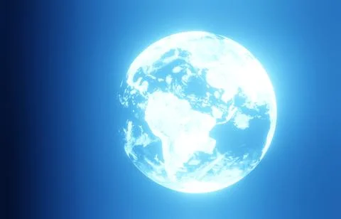 3D planet earth on a black background Stock Illustration