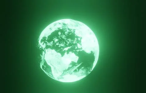 3D planet earth on a black background Stock Illustration