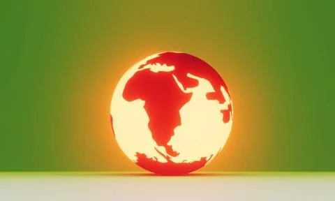 3D planet earth on a black background Stock Illustration