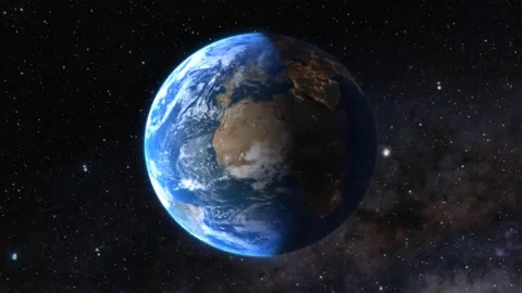 3d Planet Earth in Rotation Stock Footage 220301654