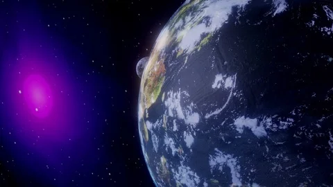 3D planet earth in space Stock Footage 123953104