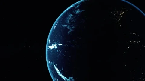 3d Planet Earth from Space with Visible Continents and Oceans Vídeos de archivo 314664061