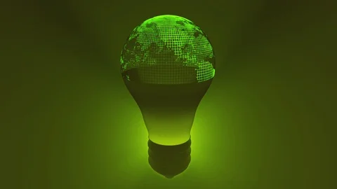 3D planet earth spinning in the lamp Stock Footage 109156128