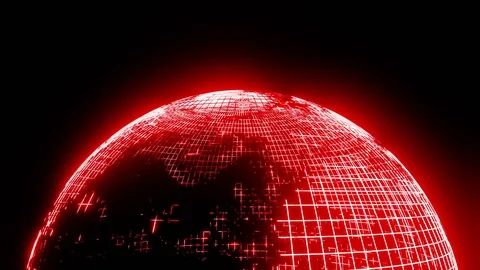 3D planet glows in the dark Stock Footage 108894183