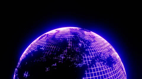 3D planet glows in the dark Stock Footage 109155928