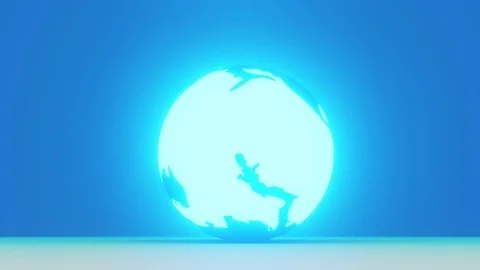 3D planet glows in the dark Stock Footage 109249269