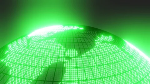3D planet glows in the dark Stock Footage 110623385