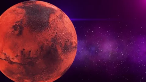 3d Planet Mars Planet Rotating With Sun On Space. 스톡 동영상 283452073