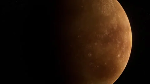 3D Planet Mercury And Stellar Space Background Stock Footage 244999965