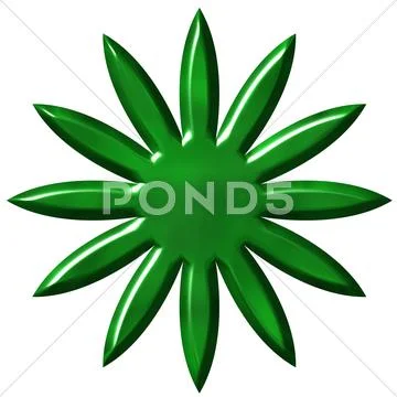 3D Plant Ornament Stock Illustration
