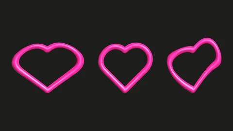 3D plastic elements set isolated abstract shapes. 스톡 일러스트