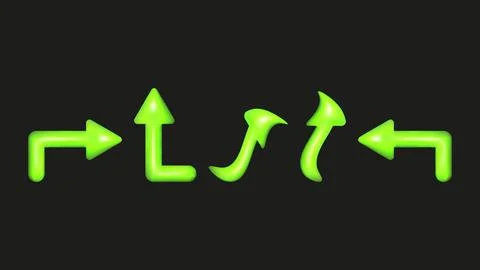 3D plastic elements set isolated abstract shapes. Stock Illustration