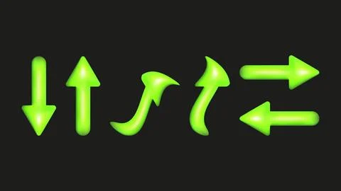 3D plastic elements set isolated abstract shapes. Illustrazione stock