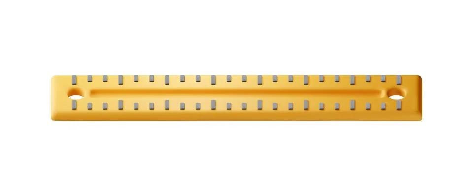 3D plastic measuring ruler Stock Illustration