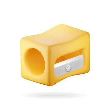 3D plastic pencil sharpener Stockillustratie