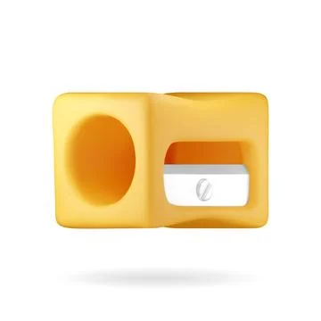 3D plastic pencil sharpener Stockillustratie