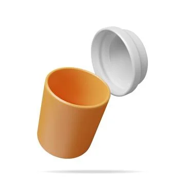 3D Plastic Pill Bottles Isolated. Stock Illustration