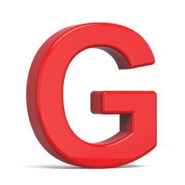 3d plastic red letter G Stock Illustration