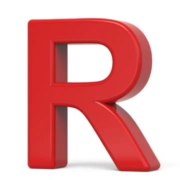 3d plastic red letter R Stock Illustration