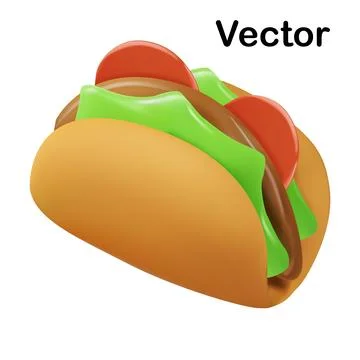 3D plastic sandwich style icon. Stock Illustration