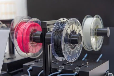 3d Plastic Threads Rolls Stock Photos