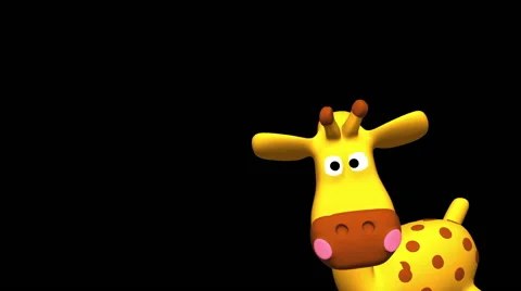 3D + Plasticine giraffe+ background Savannah Video stock 65838550
