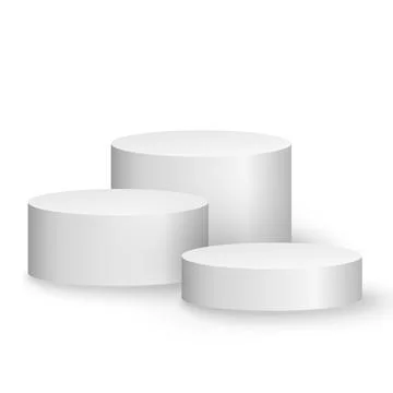 3d platform isolated on white background. Podium for performance or presentat Stock Illustration