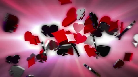 3D Playing Card Suits Exploding Transition with Luma 스톡 동영상 48701725