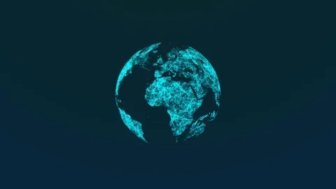3d Plexus Earth Abstract Planet Stock Footage 121481088
