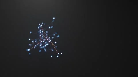 3D Plexus Network Background Abstract Lines and Dots with copy space for text Stock Footage 313544663