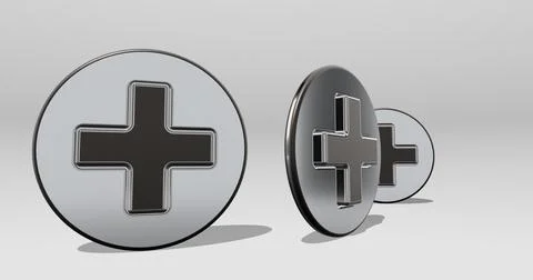 3d Plus Signs Stock Illustration