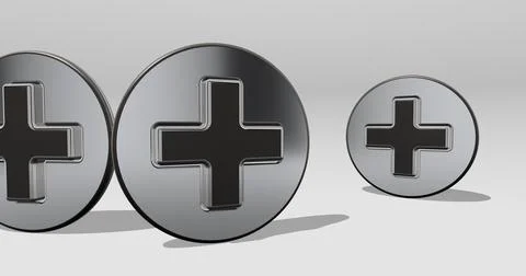 3d Plus Signs Stock Illustration