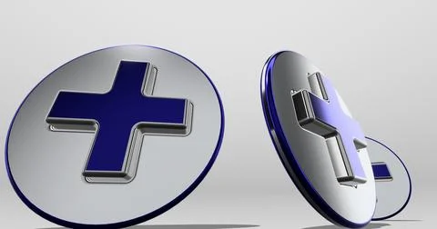 3d Plus Signs Stock Illustration
