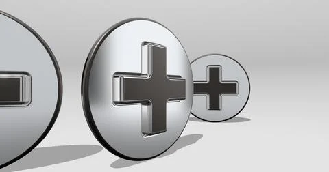 3d Plus Signs Stock Illustration