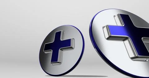 3d Plus Signs Stock Illustration