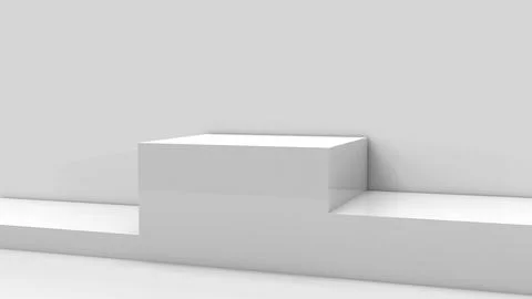 3D podium in abstract white or grey composition. Stock Illustration
