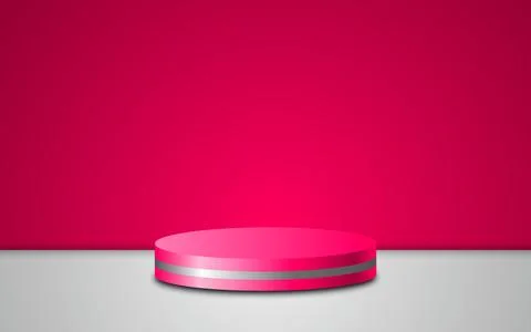 3D Podium with Background for Product Display Concept, Mockup, Showroom, Sh.. Stock Illustration