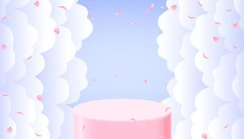 3d podium, background scene, vector illustration. Stock Illustration