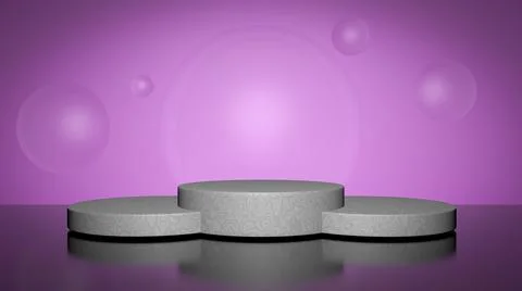 3d podium background. White stone podiums for a cosmetic product or packaging on 스톡 일러스트
