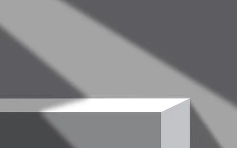 3D podium in an empty room with a table. Studio background with a platform .. Illustrazione stock